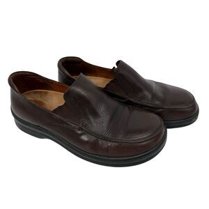 Birkenstock Footprints Womens Brown Leather Loafers Slip On Shoes 37 / 6-6.5